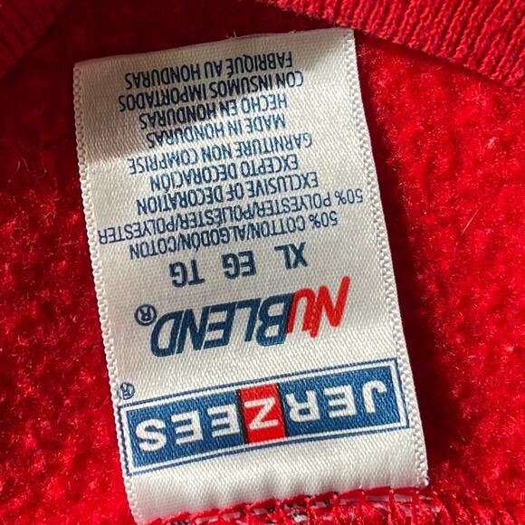 JERZEES Digi-Knit Santa Suit Style Ugly Christmas Sweatshirt Size XL - Picture 3 of 5